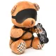 ROPE Плюшевый мишка BDSM в кожаной маске и шлейке, 22x16x12 см