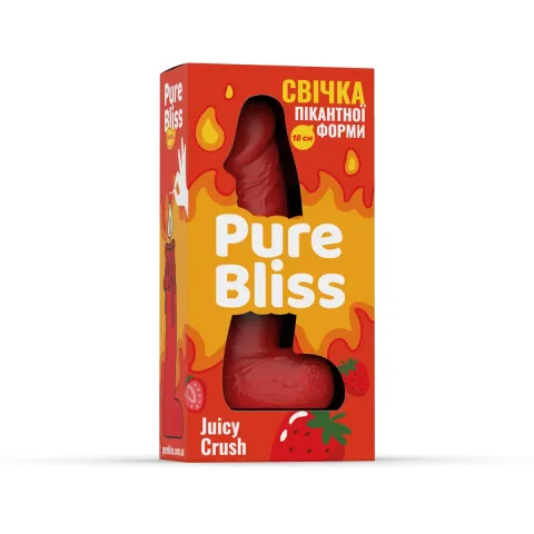 Свічка член - Pure Bliss Juicy Crush Red, 18 см