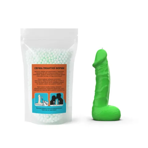 Свеча в форме пениса «Чистый кайф» MEDIUM Green