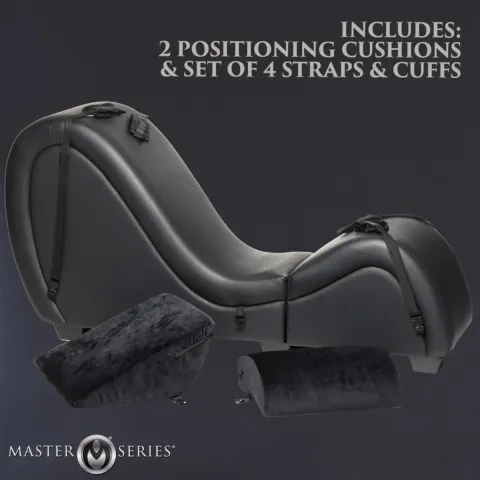 Секс-крісло с подушками Master Series Kinky Sex Lounge with Cushions - Black
