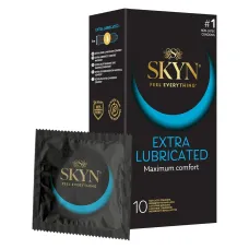 Премиальные презервативы SKYN Extra Lubricated без латекса 10 штук, на 40% больше смазки
