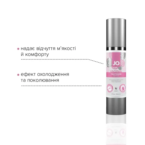 Гель для сужения влагалища JO Vaginal Tightening Serum (50 мл) с охлаждающе-вибрирующим эффектом.