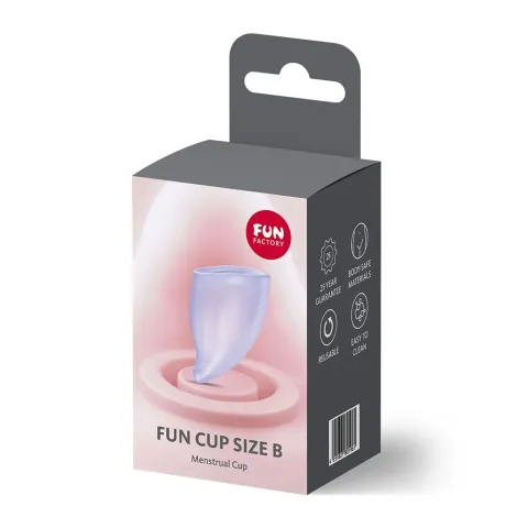 Менструальна чаша Fun Factory FUN CUP SIZE B Purple, багаторазова, діаметр 4,3 см, об’єм 30 мл