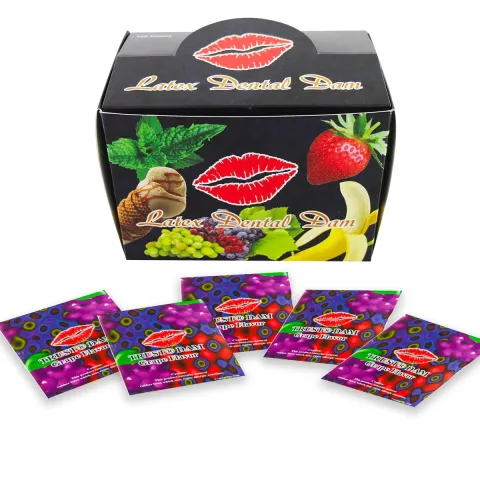 Набор латексных салфеток Latex Dental Dams Grape, 100 шт.