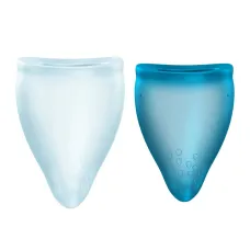 Набор менструальных чаш Fun Factory FUN CUP EXPLORE KIT, 2 шт., Multicolored Turquoise, объёмы 20 и 30 мл