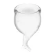 Набір менструальних чаш Satisfyer Feel Secure (transparent), 15мл і 20мл, мішечок для зберігання