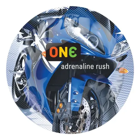 Презерватив ONE Color Sensations ONE adrenaline rush, 1 шт., синий, гладкий, со смазкой