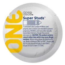 Презерватив ONE Super Studs, 1 шт, з точковим рельєфом, зі змазкою