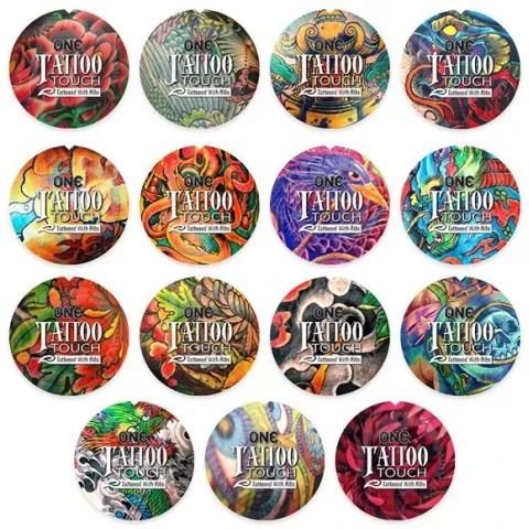 Презерватив ONE Tattoo Touch Red, 1 шт., красный, с рельефом в виде татуировки