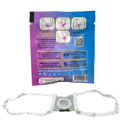 Женский презерватив — EXS Non-Latex Internal Condom Lace Leg Loops, 1 шт.