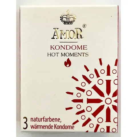 Презервативи - Amor Hot Moments, 3 шт. (08/2026)