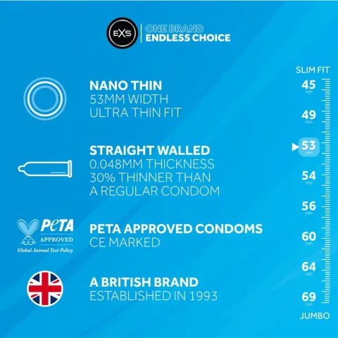 Презервативи - EXS Nano Thin, 12 шт.