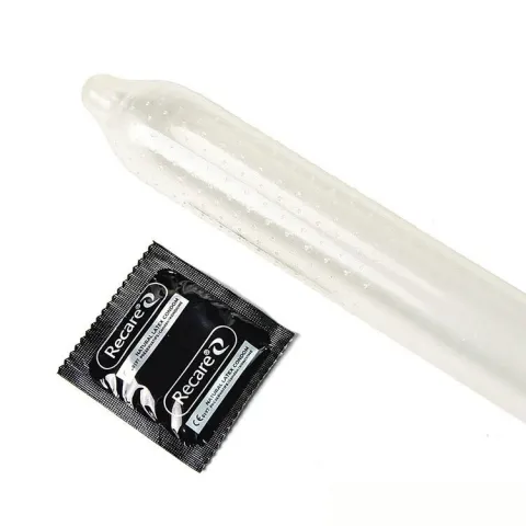 Презервативы Голографический Recare Мороженое Big Doted Condoms 12 штук, с пузырьками, аромат: мороженое
