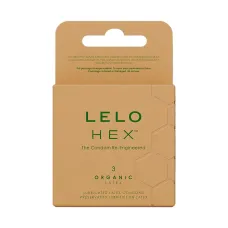 Презервативи LELO HEX Condoms Organic 3 Pack, тонкі та суперміцні