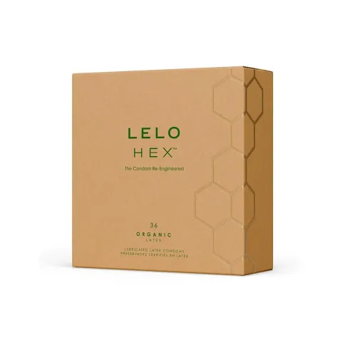 Презервативы LELO HEX Condoms Organic, упаковка по 36 штук, тонкие и сверхпрочные