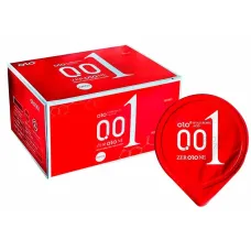 Презервативи - Olo 0.01 RED, збуджуючі, з гіалуроновою кислотою, 10 шт