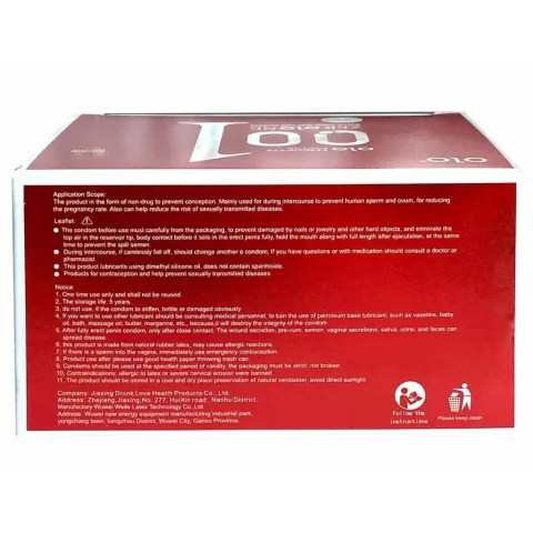Презервативи - Olo 0.01 RED, збуджуючі, з гіалуроновою кислотою, 10 шт