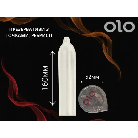 Презервативы — Olo Gold Budda с гиалуроновой смазкой и ароматом ванили, ребристые с точками, 10 шт.