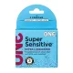 Презервативы ONE Super Sensitive, 3 шт., гладкие, с дополнительной смазкой, картонная упаковка