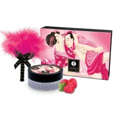 Смачна пудра для оральних пестощів Shunga Body Powder Raspberry feeling, 75 г, аромат малини