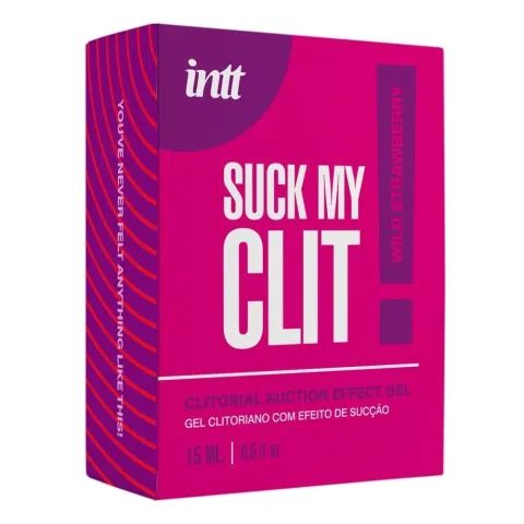 Смоктайзер для клитора Intt Suck My Clit Wild Strawberry (15 мл), клубника, гель с эффектом всасывания
