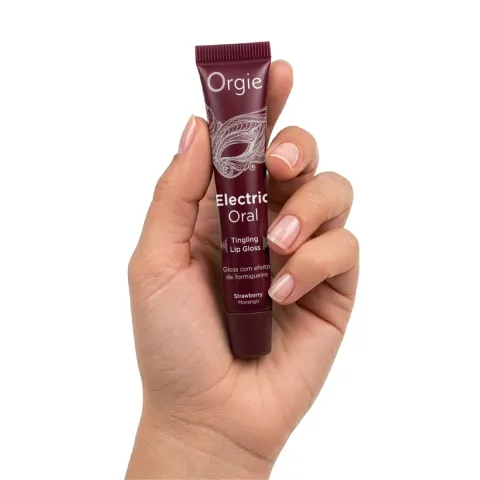 Стимулирующий блеск для губ и оральных ласк — Orgie Electric Oral Strawberry, 10 мл