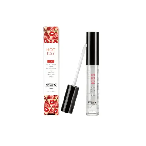Стимулирующий блеск для губ EXSENS Strawberry Hot Kiss 7 мл, согревает и охлаждает