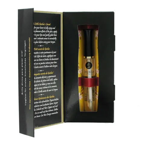 Стимулирующий блеск для губ Shunga LIPGLOSS – Sparkling Strawberry Wine (10 мл), эффект покалывания