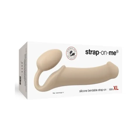 Страпон без ремней Strap-On-Me Flesh XL, полностью регулируемый, диаметр 4,5 см