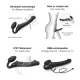 Страпон без ремня с вибрацией Strap-On-Me Vibrating Black L, диаметр 3,7 см, пульт ДУ, регулируемый