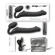Страпон без ремня с вибрацией Strap-On-Me Vibrating Black L, диаметр 3,7 см, пульт ДУ, регулируемый