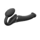 Страпон без ремня с вибрацией Strap-On-Me Vibrating Black M, диаметр 3,8 см, пульт ДУ, регулируемый