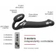 Страпон без ремня с вибрацией Strap-On-Me Vibrating Black M, диаметр 3,8 см, пульт ДУ, регулируемый