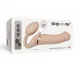 Безремінний страпон з вібрацією Strap-On-Me Vibrating Flesh L, діаметр 4,2 см, пульт ДК, регульований
