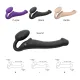 Страпон без ремней с вибрацией Strap-On-Me Vibrating Violet L, диам. 4,2 см, пульт ДУ, регулируемый
