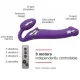 Страпон без ремней с вибрацией Strap-On-Me Vibrating Violet L, диам. 4,2 см, пульт ДУ, регулируемый