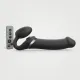 Вибрострапон без ремней с вакуумной стимуляцией Strap-On-Me MULTI ORGASM Black XL, регулируемый