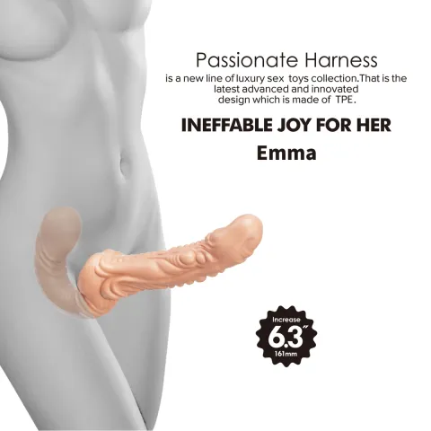 Страпон без ремней — Ultra Passionate Harness Emma 6.3