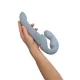 Страпон без ремня с вибрацией Fun Factory SHARE VIBE PRO cool grey, регулируемый