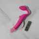 Страпон без ремней с вибрацией Strap-On-Me Vibrating Fuchsia XL, диам. 4,7 см, пульт ДУ, регулируемый