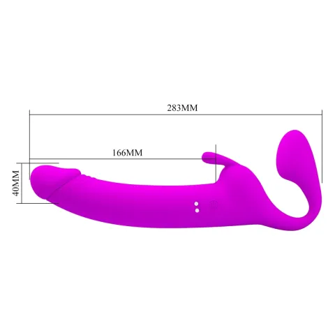Безремневий страпон - ZANINI, 10 vibration functions 10 thumping functions