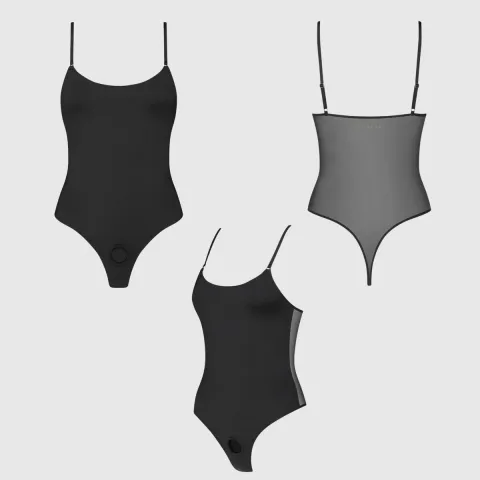 Боди с креплением для фаллоимитатора Strap-On-Me Harness Body Signature – XS – Черный