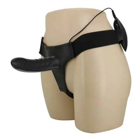 Страпон - Pretty Love Marvin Vibrating StrapOn Harness Black, 16.2 см