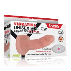 Страпон - Vibrating Unisex Hollow Strap On 6.5
