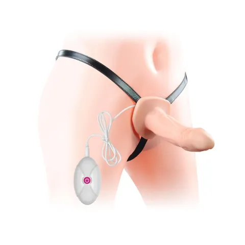 Страпон - Vibrating Unisex Hollow Strap On 6.5