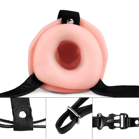Страпон - Vibrating Unisex Hollow Strap On 6.5