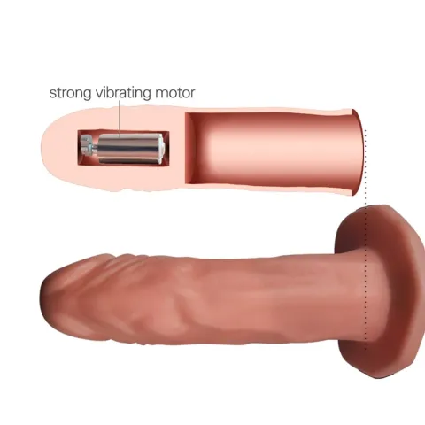 Страпон - Vibrating Unisex Hollow Strap On 6.5