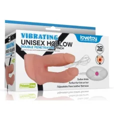 Страпон для подвійного проникнення - Vibrating Unisex Hollow Double Penetration 6