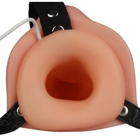 Страпон для подвійного проникнення - Vibrating Unisex Hollow Double Penetration 6
