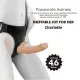 Двосторонній страпон - Ultra Passionate Harness Charlotte 5.5